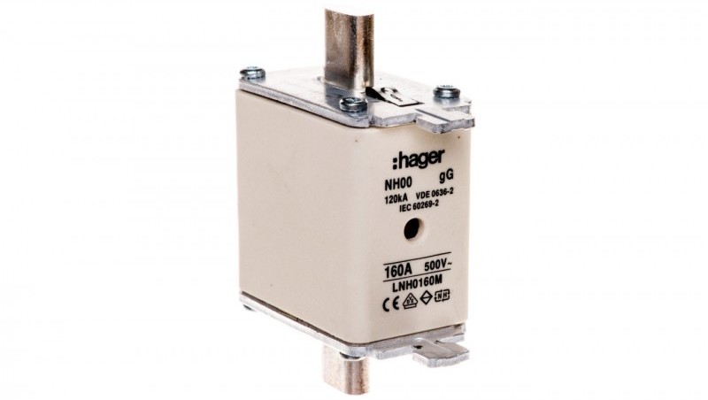 Hager POLO Wkładka bezpiecznikowa NH00 160A 500V gG LNH0160M LNH0160M