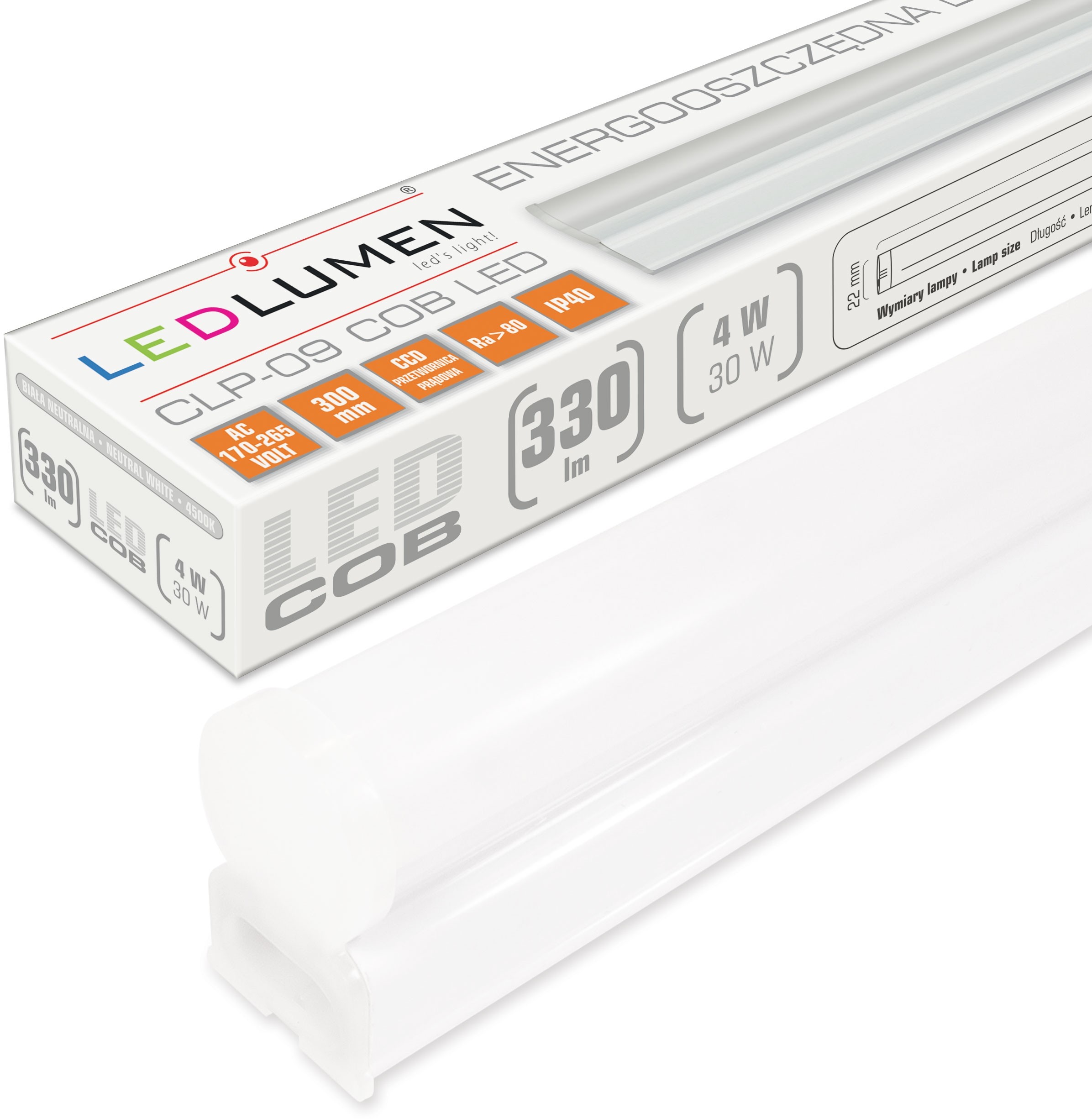 LEDlumen CLP-09 4W 300mm 20xCOB CCD NW 251090245