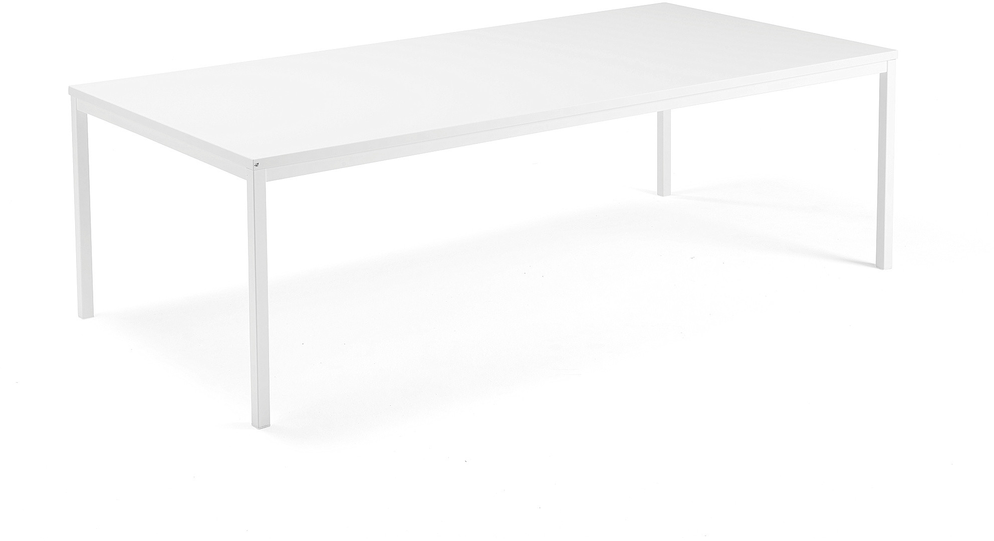 AJ Stół konferencyjny MODULUS 2400x1200 mm 4 nogi biała rama biały 1613933