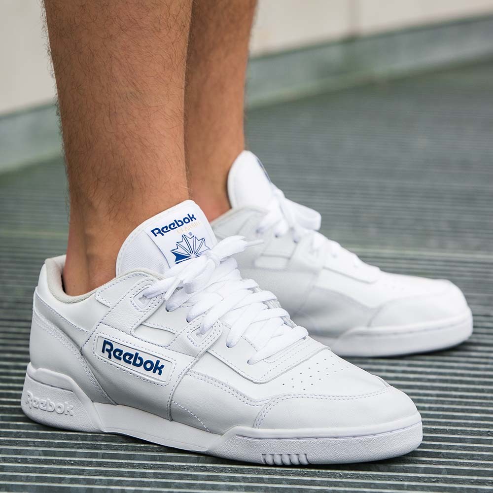 Reebok Buty Classic Workout Plus "White/Royal Blue" (2759)" adult Biały 2759