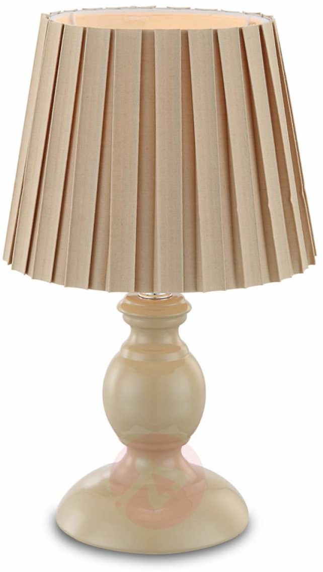 Globo Lighting LAMPKA biurkowa METALIC 21690 abażurowa LAMPA stołowa IP20 beżowy