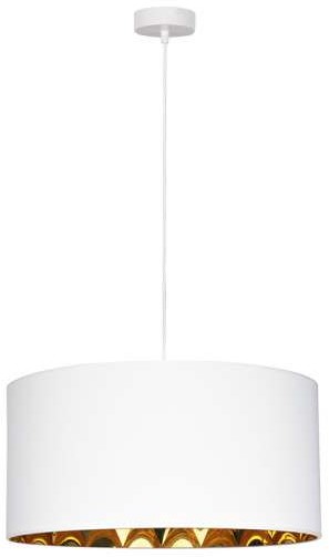 Spotlight LAMPA wisząca VICTORIA okrągła OPRAWA abażurowy zwis biały złoty 1421802