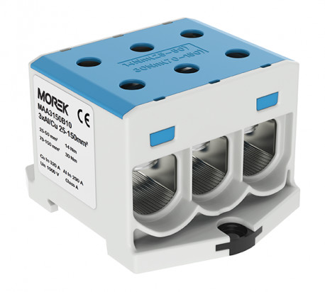 Geberit MOREK szynowa 25-150mm2 nieb. 6otwor AL/CU 1000V TH35 1P MAA3150B10 Morek 4351 MAA3150B10