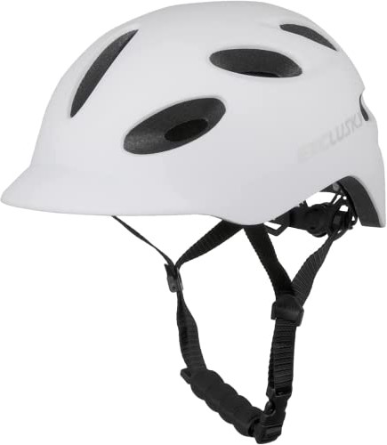 Modi Exclusky Exclusky rowerowy damski, męski, ze światłem bezpieczeństwa do ponownego ładowania, USB, MTB, dla osób dojeżdżających do miasta, trekkingu, wyścigowego, trail (biały)