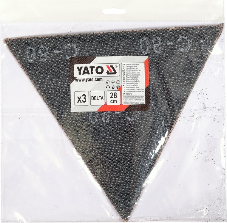 Yato Siatka ścierna delta z rzepem 28cm 3szt P80 do szlifierki YT-846113