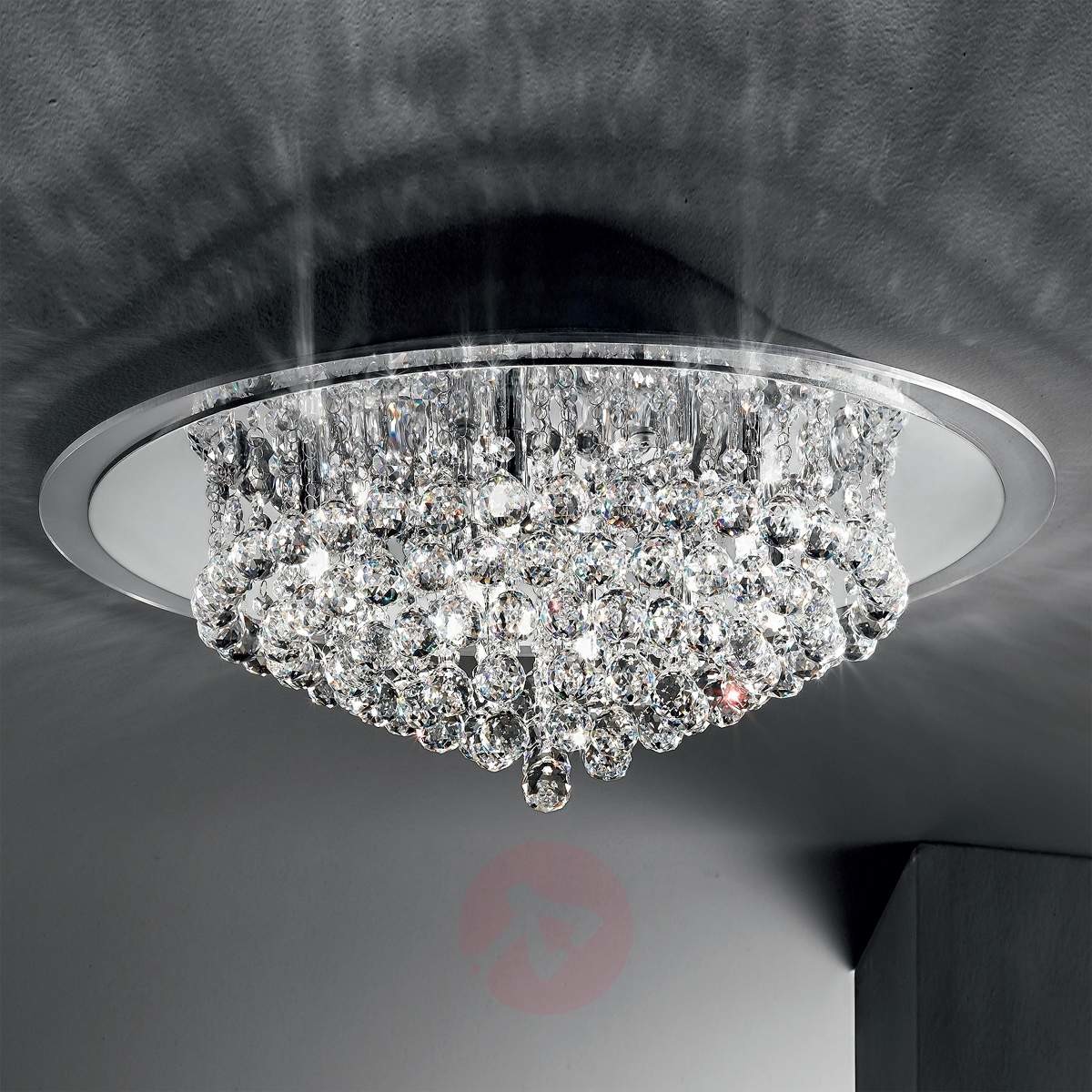 Orion Lampa sufitowa CAROL z ozdobami, chromowy