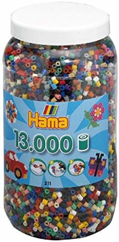 Hama 211 67 puszka z perłami ok. 13.000 do prasowania, volltonmix