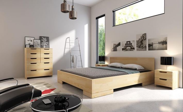 Skandica Łóżko Spectrum Maxi sosnowe 200x200 - POLECA nas aż 98% klientów - ZAMÓW (91 822 80 55)