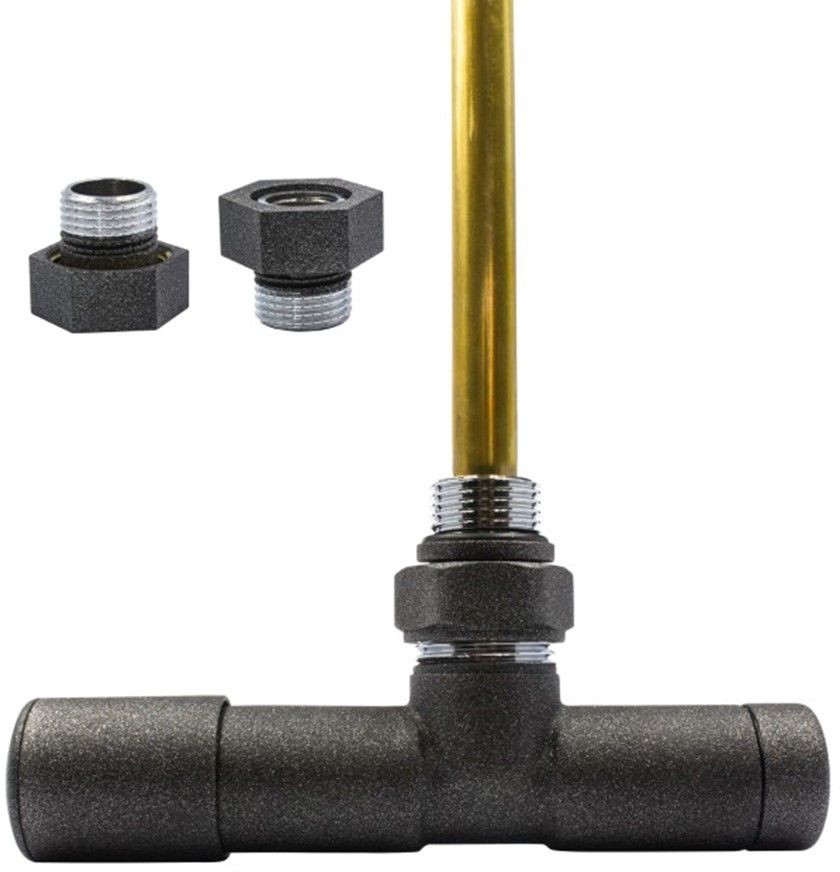 Varioterm Zawór regulacyjny UNICO ze złączką PEX/CU /GZ1/2 - antracyt instalacja 1/2 - GZ1/2 lewy 000M875A015/L(GZ1/2)