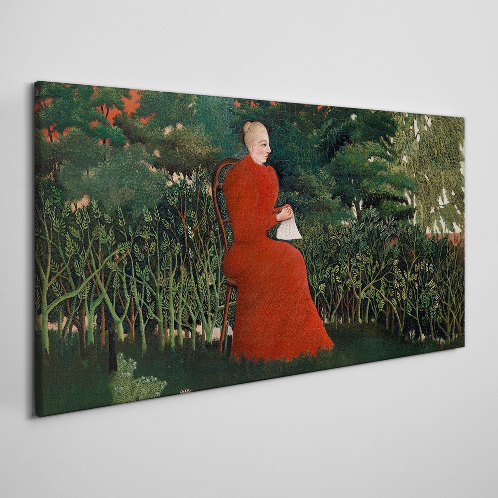 PL Coloray Obraz Canvas Kobieta Drzewa Krzewy 100x50cm
