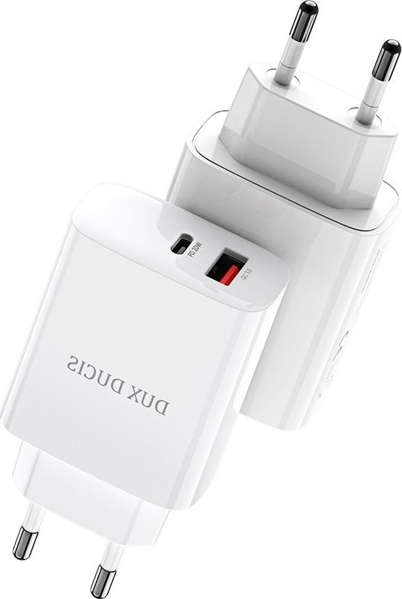 Dux Ducis Ładowarka  Dux Ducis C70 ładowarka sieciowa USB USB Typ C Power Delivery 20W + Quick Charge 18W biały 6934913050132