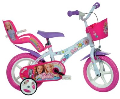 MATTEL Rower MATTEL Barbie 12 Biało-fioletowo-różowy
