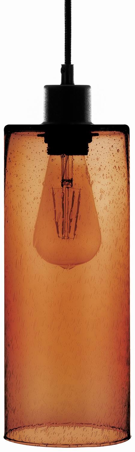 Euluna Żyrandol Soda szklany cylinder bursztyn  12cm