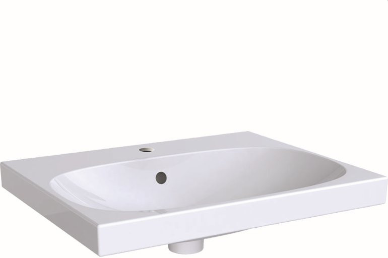Geberit Ceramika Acanto Umywalka wisząca lub meblowa 60x48,2 cm z otworem na baterię biała 500.620.01.2