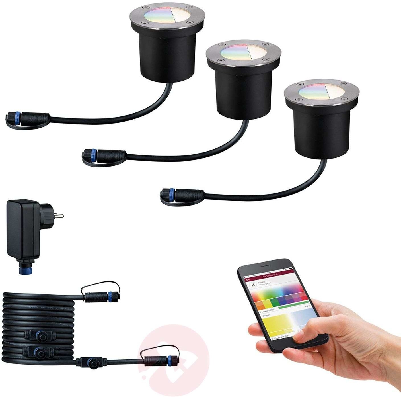 Paulmann Plug & Shine montaż ZigBee RGBW 3 szt.