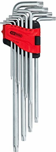 KS Tools 151.4800 Torx zestaw kluczy kątowych z otworem, XL, 10-częściowy TB8-TB50