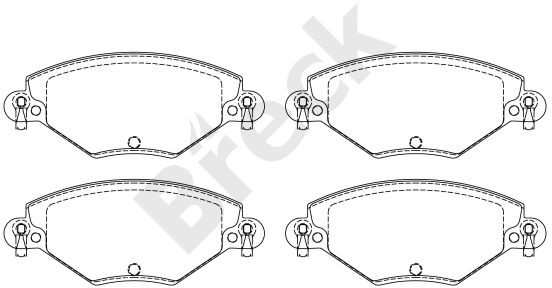 BRECK Zestaw klocków hamulcowych, hamulce tarczowe 23277 00 701 10 23277 00 701 10