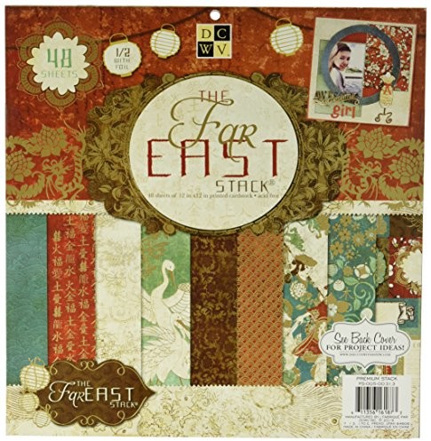 Die Cuts With a View stosy papierów 12 X 12 cali diecuts dalekiego wschodu Stack 2, 48 sztuki PS-005-00313