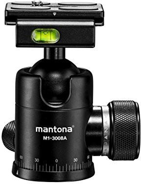 Mantona Onyx 8 głowica kulowa Swiss kompatybilnych szybkiej wymiany (M1  3008 A) Arca o grubości 50 MM, profesjonalne wykonanie dla systemu lustrzanki cyfrowej, bezlusterkowych aparat, aparat, takimi  21458