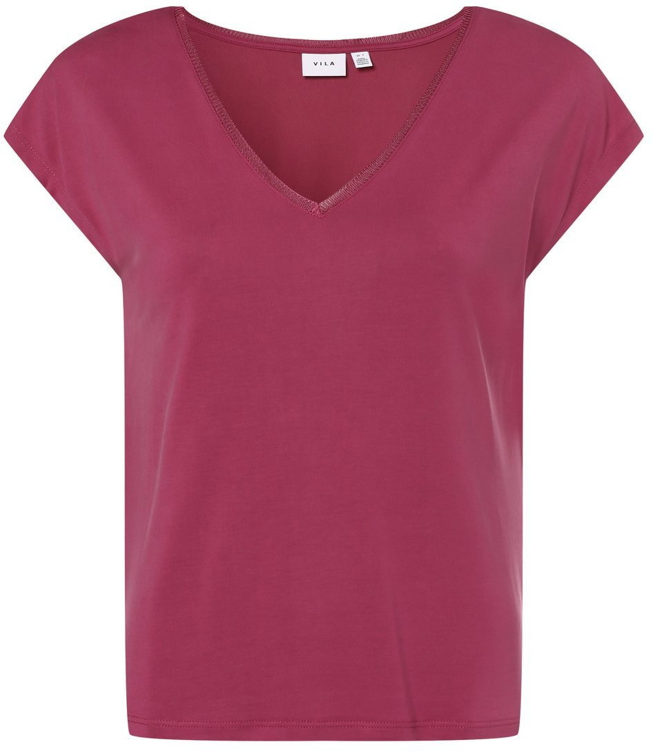 Vila T-shirt damski VIModala, wyrazisty róż