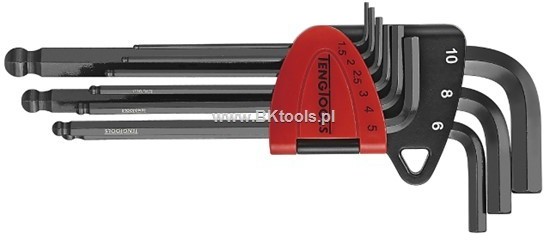TENG TOOLS Klucze imbusowe długie zestaw 1.5-10 mm 231760109 1499MM