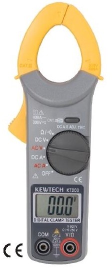 Biall Miernik multimetr cęgowy KT203 AC DC 400A cęgówka Miernik amperomierz KEWtech Kt203