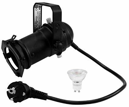 Eurolite Zestaw PAR-16 Spot GU-10 czarny + GU-10 230V LED SMD 7W 3000K 20000559