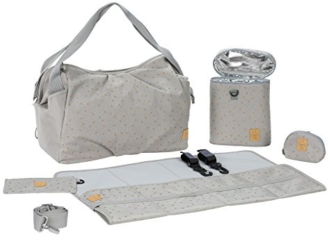 Lassig torba do przewijania bliźniaków torba do przewijania dla niemowląt torba na kliniki plecak do przewijania wraz z akcesoriami do przewijania/Casual Twin Bag, trójkątna, szara