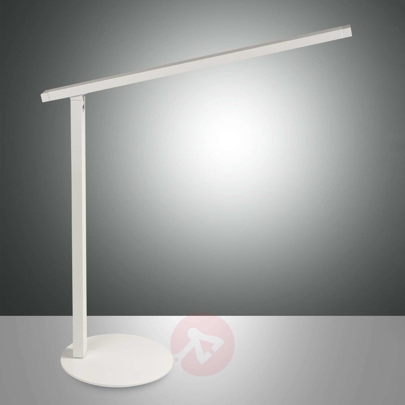 Fabas Luce LED-Schreibtischleuchte Ideal mit Dimmer, weiß