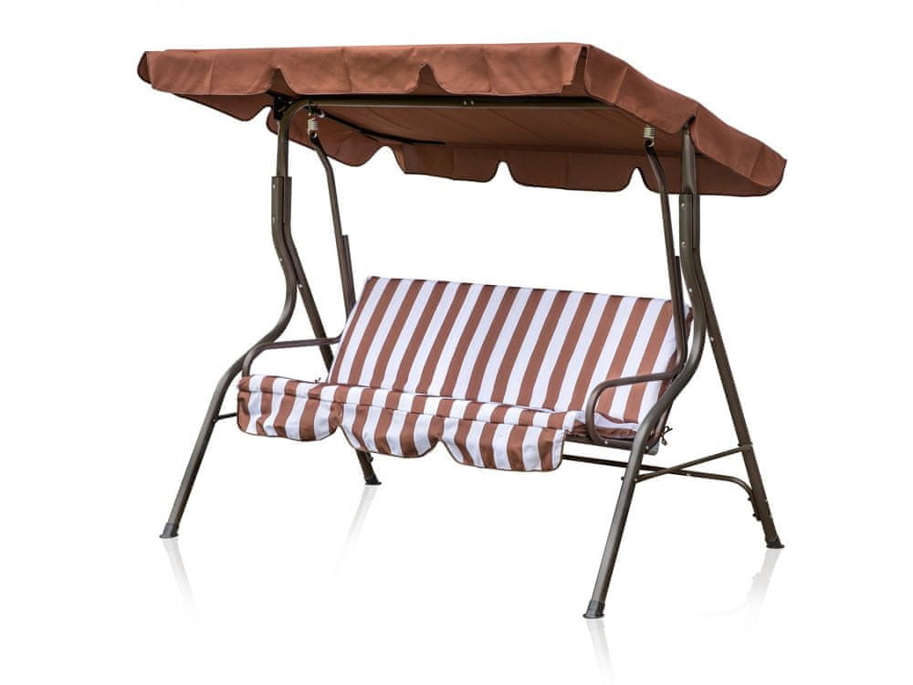 Happy Green Huśtawka ogrodowa Panama Brown Lines 110 × 170 × 153 cm