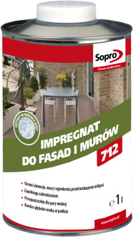 Sopro Impregnat do fasad i murów FAD 712 1 L