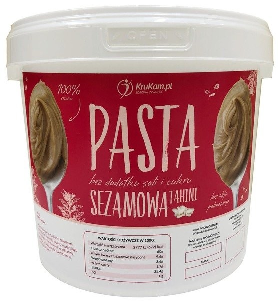 KruKam Pasta sezamowa Tahini wiadro 5kg