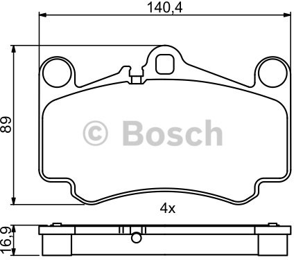 Bosch Zestaw klocków hamulcowych, hamulce tarczowe 0 986 494 710