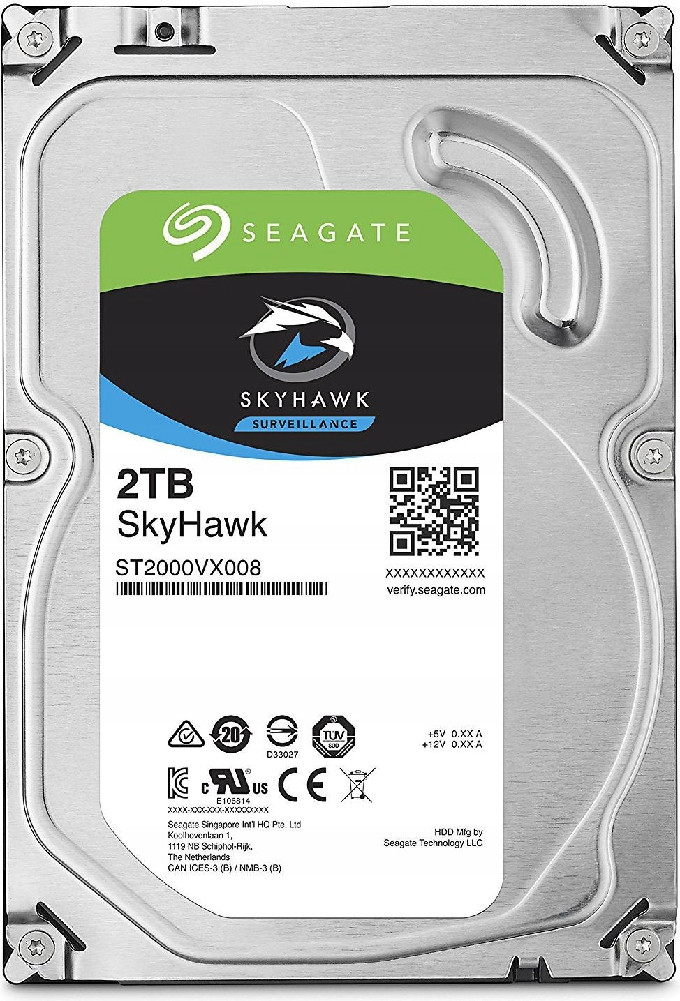 Seagate Dysk serwerowy SkyHawk 2TB 3.5 5900 Sata