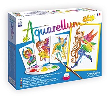 Sentosphere SentoSphere 3900677  aquarellum Junior: nimfy, zestaw do malowania, 4 ausmal obrazy 3900677