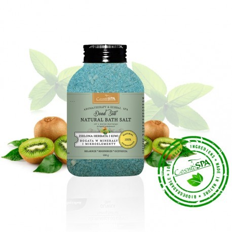 CosmoSPA SÓL Z MORZA MARTWEGO ZIELONA HERBATA&KIWI, 100 G
