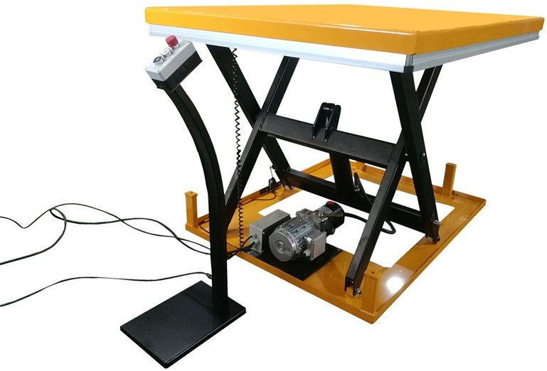 443 DOSTAWA GRATIS! 44366757 Elektryczny stół warsztatowy podnośny nożycowy udźwig 1000kg wysokość podnoszenia 990mm) 66757-uniw