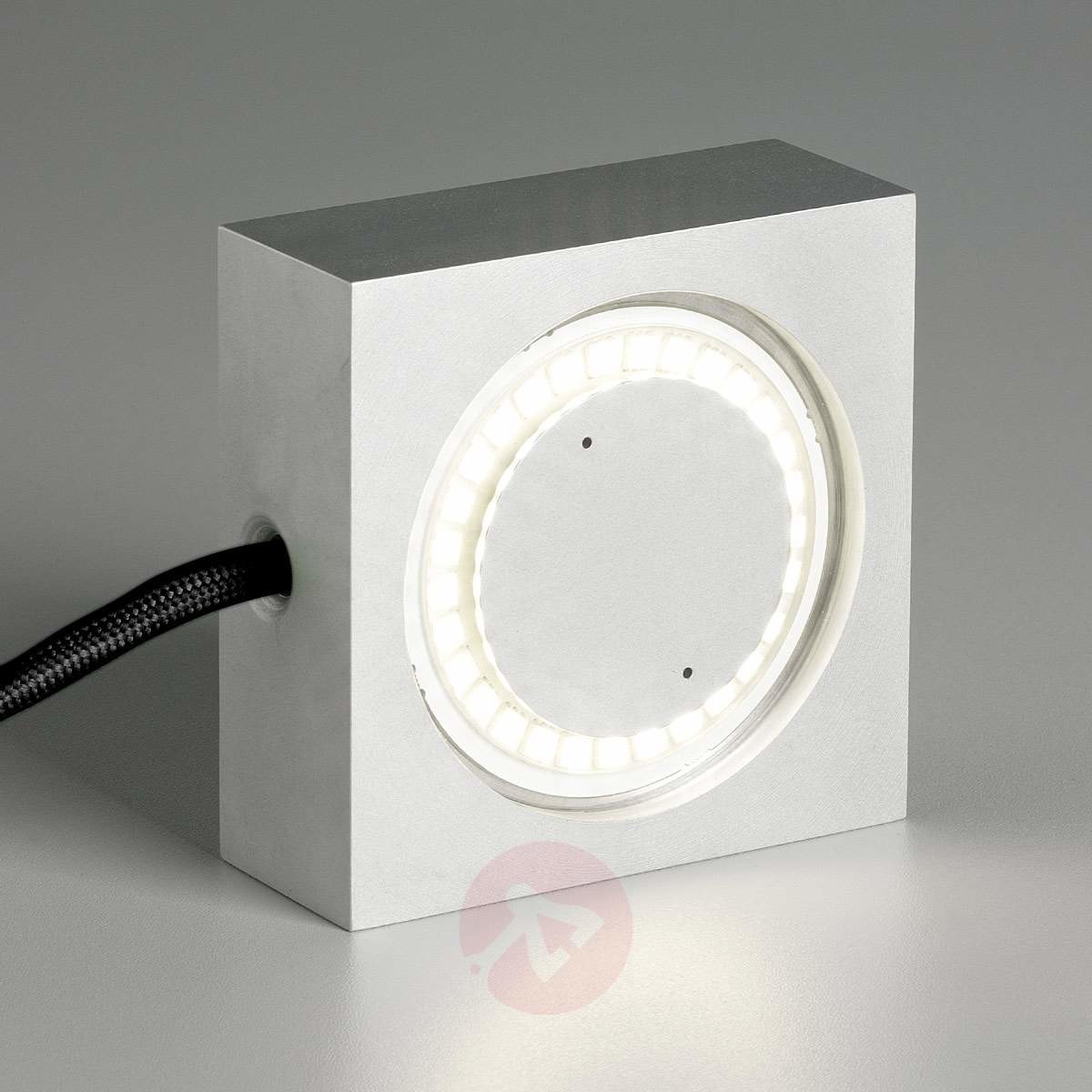 TECNOLUMEN Wielofunkcyjna lampa SQUARE z LED, czarny przewód