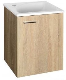 Aqualine ZOJA/KERAMIA FRESH szafka umywalkowa 40x50x32cm, dąb platin 51048DP