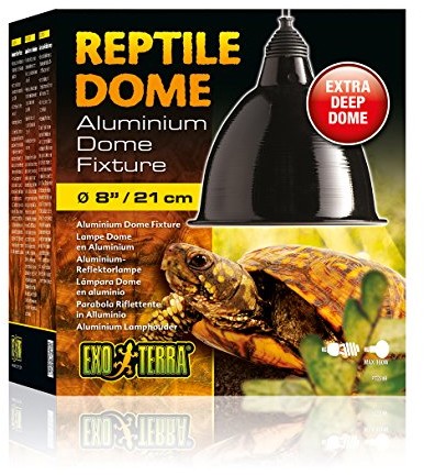 Exo Terra Oświetlenie Dome Fixture aluminiowa do Reptile/# 304, l, czarny PT2349