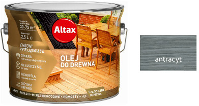 Altax olej do drewna, antracyt, 2.5 l