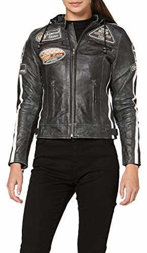 Urban Leather Urban Leather 58 Damska kurtka motocyklowa z ochraniaczami, duża typu Breaker, rozmiar 5XL UR-416