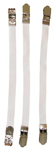 MSV 130062 pasek mocowania na deskę do prasowania, nylon/guma, kolor biały/srebrny, 18 x 1 x 1 cm, 3-częściowy 662/130062