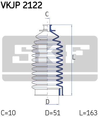 SKF Zestaw osłon, układ kierowniczy VKJP 2122
