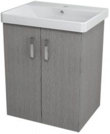 Sapho THEIA szafka umywalkowa 56,4x70x43,5cm, 2 drzwiczek, dąb srebrny TH063