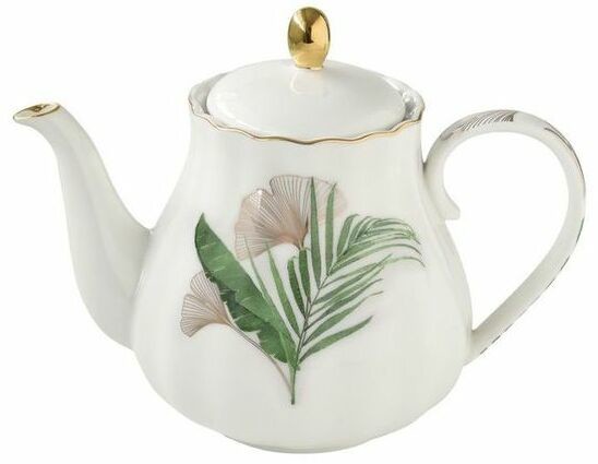 Nuova Easy life r2s PORCELANOWY IMBRYK DZBANEK DO HERBATY Exotique - Egzotyczne Liście 1283 EXOT 1283 EXOT