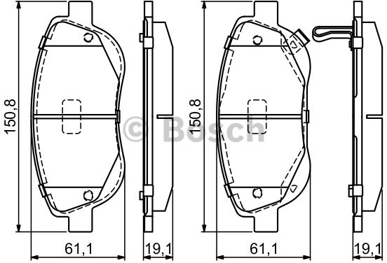 Bosch Zestaw klocków hamulcowych, hamulce tarczowe 0 986 494 682