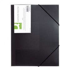 Q-Connect Teczka z gumką PP, A4, 400mikr., 3-skrz., transparentna PB035-10