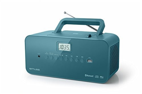 Muse M-30 BTB przenośne radio/CD/MP3/USB z funkcją Bluetooth, pamięci stacji, sieci lub bateryjne niebiesko-zielony M-30 BTB