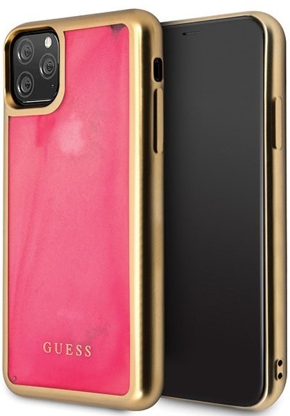 Guess iPhone 11 Pro Max różowy hard case Glow in the Dark Sand Matte GUHCN65GLTRPI GUHCN65GLTRPI